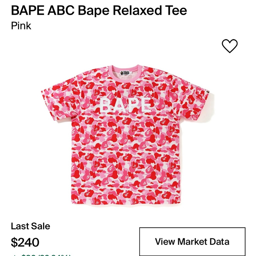 Pink Bape Tee Shirt